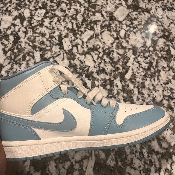 Jordan Sky Blue and White High-Tops - Picture 1 of 6